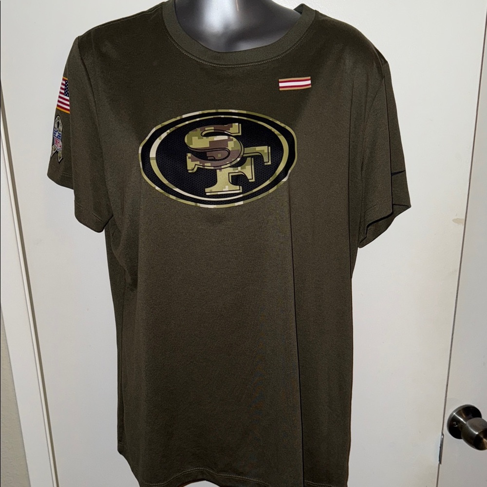 NFL Nike Women’s San Francisco 49ers Dark Olive Graphic Tee